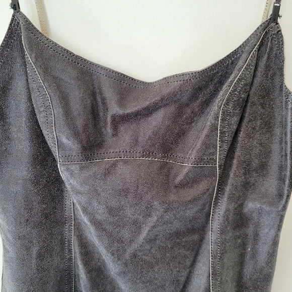 Plein Sud Faycal Amor Black Leather Jacket Top Combo Size 8 Grey Buckle Designer - Picture 8 of 14